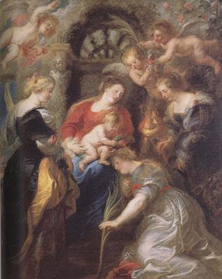 Peter Paul Rubens The Coronation of St Catherine (mk01) France oil painting art